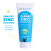 MooGoo Healthy Clear Zinc Sunscreen SPF 50 200g on a white background. Made without chemical UV filters, penetration enhancers, parabens and phenoxyethanol. Aussie-made, natural, Mineral Zinc SPF defense. Suitable for the whole family, babies and sensitive skin, especially those prone to Eczema.