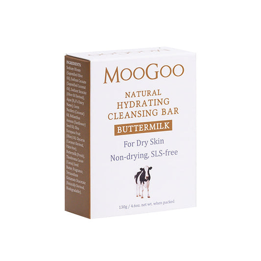 MooGoo Buttermilk Soap alternative, hydrating cleansing bar for dry skin, natural oils, SLS free and gentle on sensitive ski